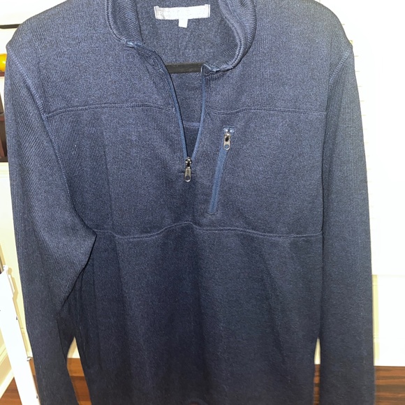 Men's collared quarter zip blue sweatshirt XL by Royal Class in Exc Condition - Picture 6 of 10